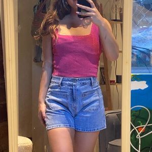 Sparkly pink going out top